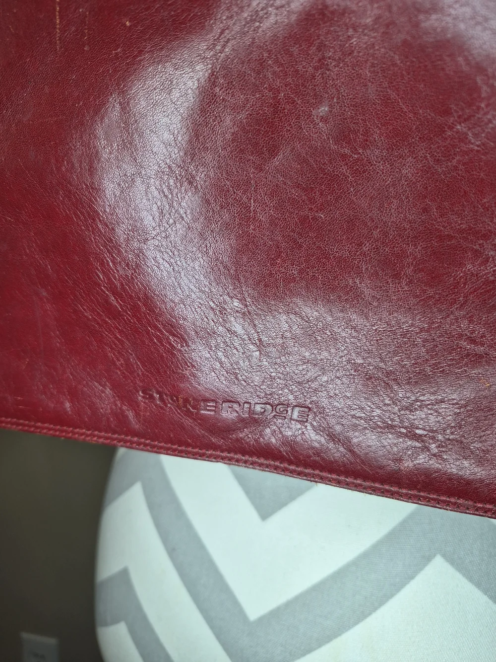 Vintage Stone Ridge Women's Red Leather Adjustable Backpack